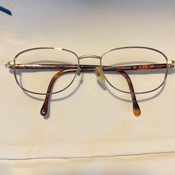 Authentic VTG Charriol Eyeglasses Frames tortoise shell gold unisex frame - Picture 2 of 4